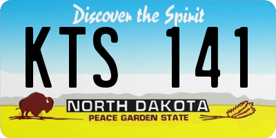 ND license plate KTS141