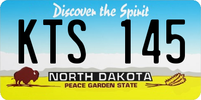 ND license plate KTS145