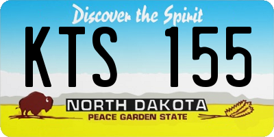 ND license plate KTS155