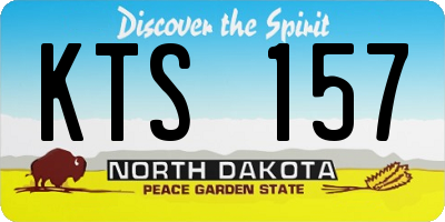 ND license plate KTS157
