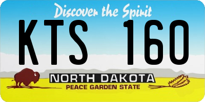ND license plate KTS160