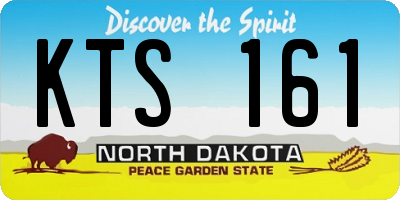 ND license plate KTS161