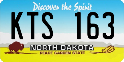 ND license plate KTS163