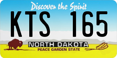 ND license plate KTS165