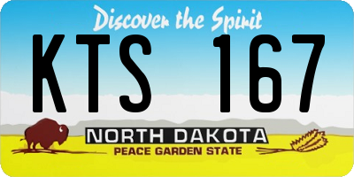 ND license plate KTS167