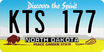 ND license plate KTS177