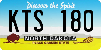 ND license plate KTS180