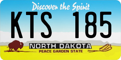 ND license plate KTS185