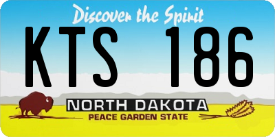 ND license plate KTS186