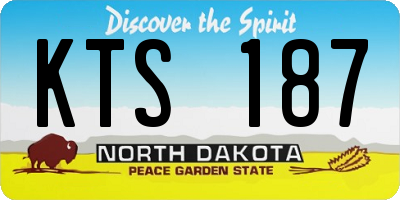 ND license plate KTS187