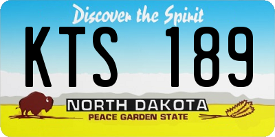ND license plate KTS189
