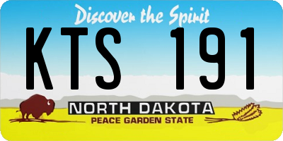 ND license plate KTS191