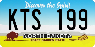 ND license plate KTS199