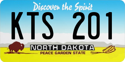 ND license plate KTS201