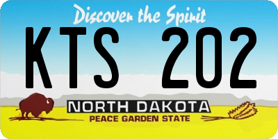 ND license plate KTS202