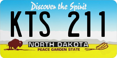 ND license plate KTS211