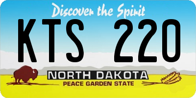ND license plate KTS220