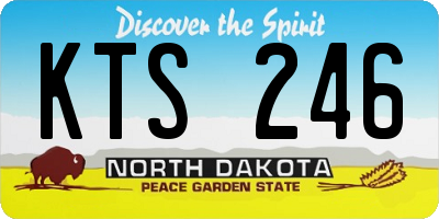 ND license plate KTS246
