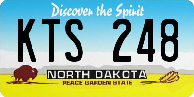 ND license plate KTS248