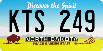 ND license plate KTS249