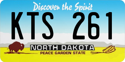 ND license plate KTS261