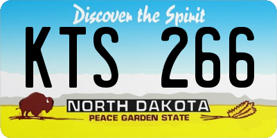 ND license plate KTS266