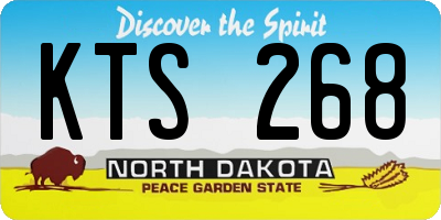ND license plate KTS268