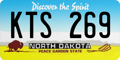 ND license plate KTS269