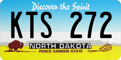 ND license plate KTS272