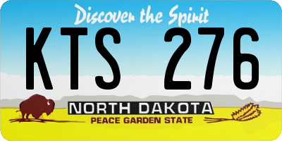 ND license plate KTS276