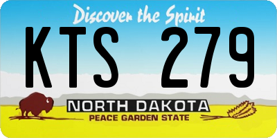 ND license plate KTS279