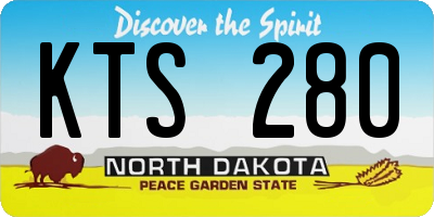 ND license plate KTS280