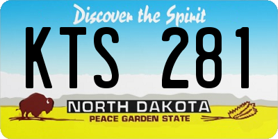 ND license plate KTS281