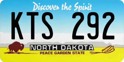 ND license plate KTS292