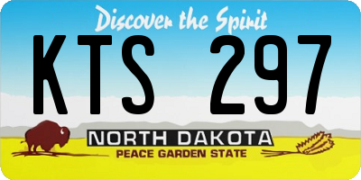 ND license plate KTS297