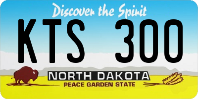 ND license plate KTS300