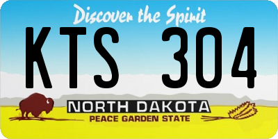 ND license plate KTS304