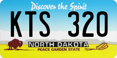 ND license plate KTS320