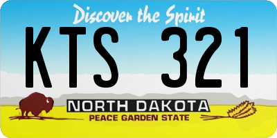 ND license plate KTS321