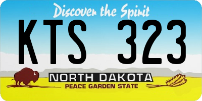 ND license plate KTS323