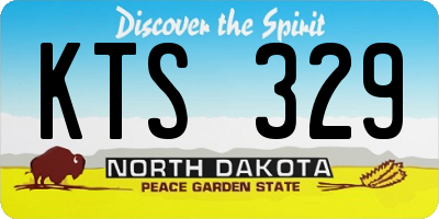 ND license plate KTS329