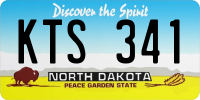 ND license plate KTS341