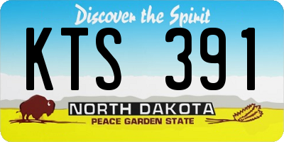 ND license plate KTS391