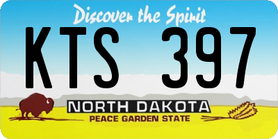 ND license plate KTS397