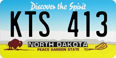 ND license plate KTS413