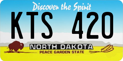 ND license plate KTS420