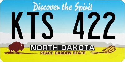 ND license plate KTS422