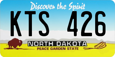 ND license plate KTS426