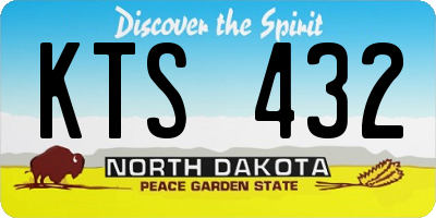 ND license plate KTS432
