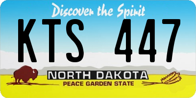 ND license plate KTS447
